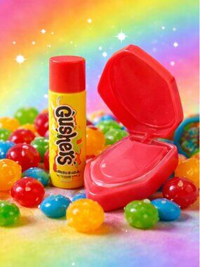 Gushers Flavored Lip Balm & Keychain Set - Fun Candy-Inspired Lip Care